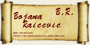 Bojana Raičević vizit kartica